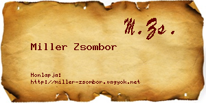 Miller Zsombor névjegykártya